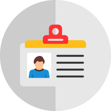 Kimlik kartı vektör çizim