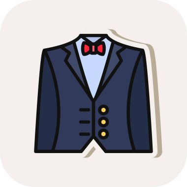 Suit simgesinin vektör çizimi