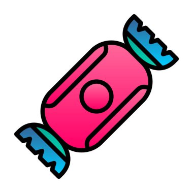 Şeker simgesinin vektör illüstrasyonu 