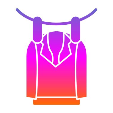 Lekesiz çamaşır ve giysi tasviri için taze ve temiz giysi simgesi