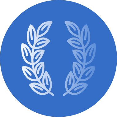 Defne çelengi ağ vektör simgesi