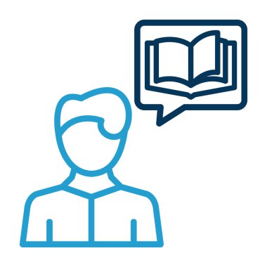 kitap ve öğrenci simgesi, vektör tasarımı