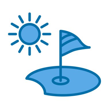 yaz güneşi ikon vektör çizimi tasarımı