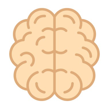 Beyin simgesi, vektör illüstrasyonu 