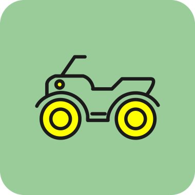 ATV araba simgesi vektör illüstrasyonu 