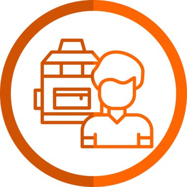 Sırt çantası simgesi, grafik tasarımı, vektör illüstrasyonu 