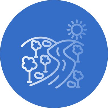 Orman ikonu vektör illüstrasyonu