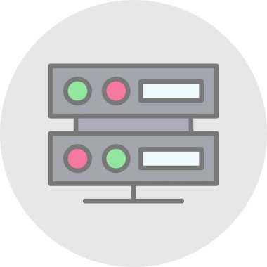 sunucu simgesi, vektör illüstrasyonu basit tasarım