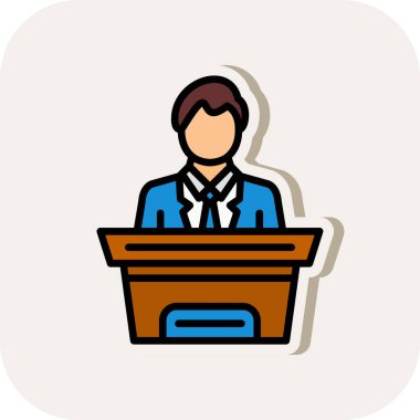 İş adamı simgesi vektör illüstrasyonu