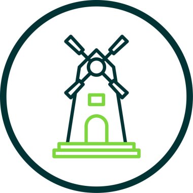 Yel değirmeni simgesi, vektör biçimi