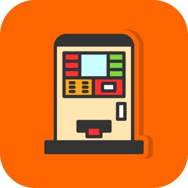 atm makine simgesi, vektör illüstrasyonu basit tasarım