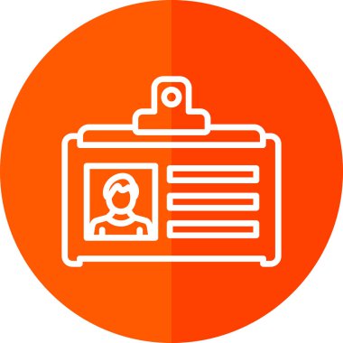 Kimlik kartı web simgesi, vektör illüstrasyonu 