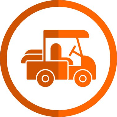 Golf Arabası simgesinin vektör illüstrasyonu