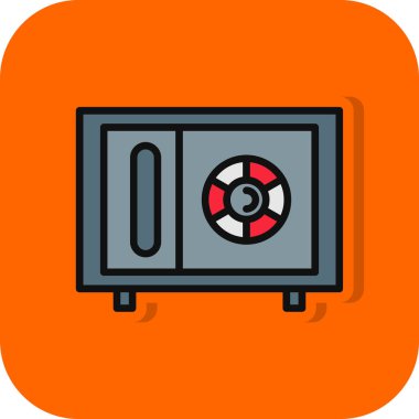 Güvenli simge, vektör illüstrasyonu 