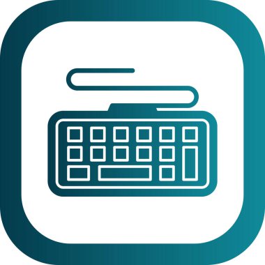 bilgisayar klavyesi simgesi, vektör illüstrasyonu basit tasarım