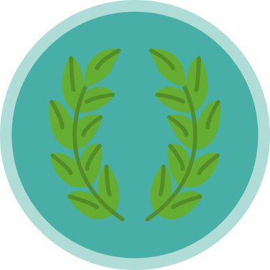 Defne çelengi ağ vektör simgesi