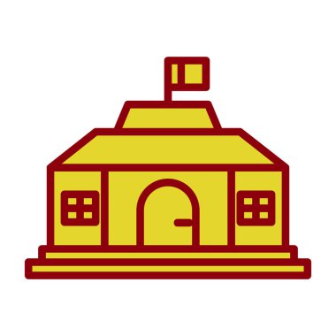 ev çatısı simgesi, vektör illüstrasyonu