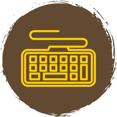 bilgisayar klavyesi simgesi, vektör illüstrasyonu basit tasarım