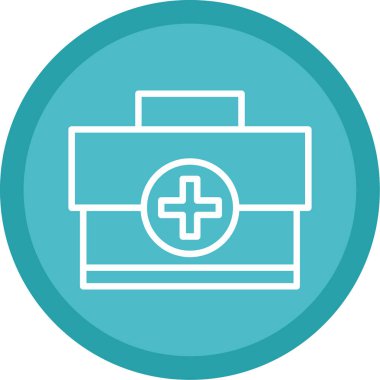 tıbbi ve sağlık hizmeti düz vektör simgesi