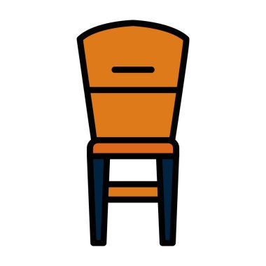 Sandalye. Web simgesi basit illüstrasyon                    