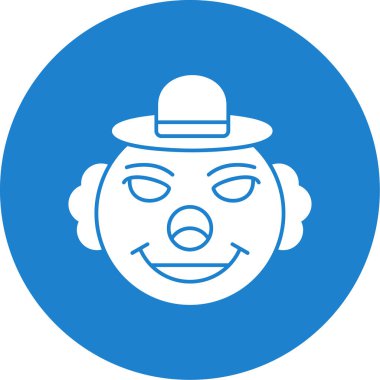 Maskeli bir palyaçonun vektör çizimi