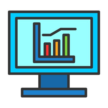 istatistik grafiği olan bilgisayar