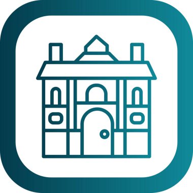 Benzersiz yapı vektör çizgisi simgesi