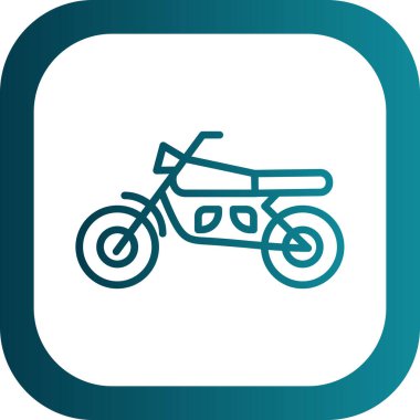 motosiklet simgesi, vektör illüstrasyonu basit tasarım