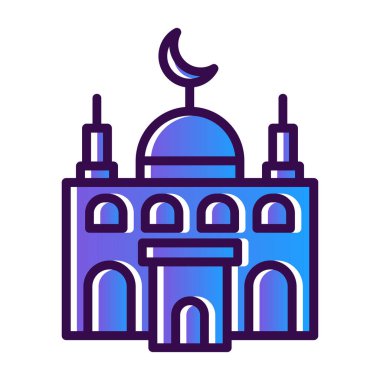 Cami simgesi, vektör illüstrasyonu basit tasarım