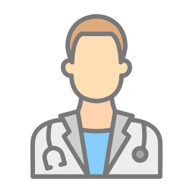 doktor avatar vektör resimleme 