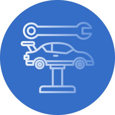 Araba tamiri. Web simgesi basit illüstrasyon