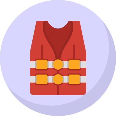 Can yeleği simgesi, vektör illüstrasyonu basit tasarım