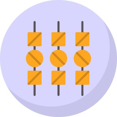 Barbekü. Web simgesi basit illüstrasyon