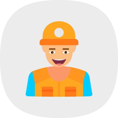 İnşaat işçisi avatar karakter