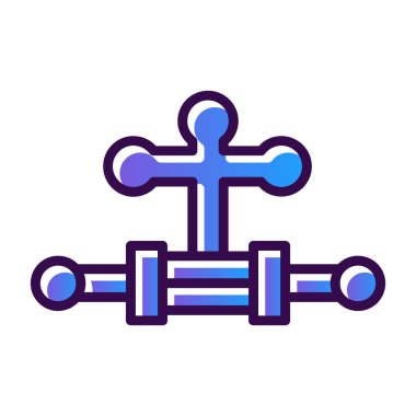 Beyaz arka planda izole edilmiş Hristiyan haç simgesi. Çapraz. vektör.