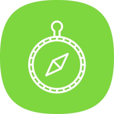 pusula düz simgesi, vektör illüstrasyonu