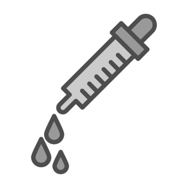 Haç şeklinde bir damla olan şırınga.