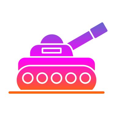 Tank simgesi, vektör illüstrasyonu basit tasarım