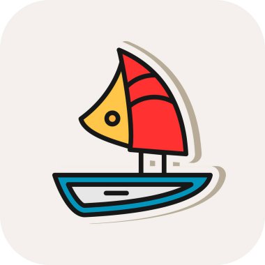 tekne ikonu vektör illüstrasyonu 