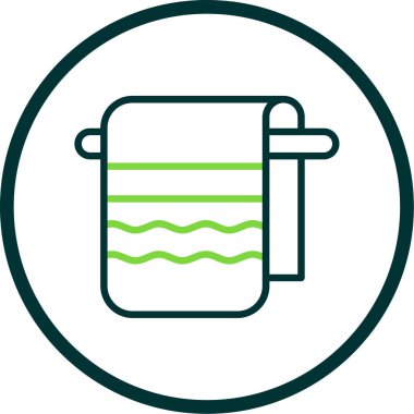 Havlu simgesi, vektör illüstrasyonu basit tasarım