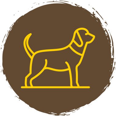 köpek simgesi, vektör illüstrasyonu basit tasarım