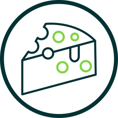 Peynir simgesi, vektör illüstrasyonu basit tasarım