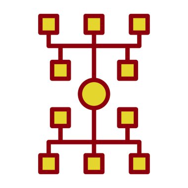 Algoritma ağ simgesi, vektör illüstrasyonu 