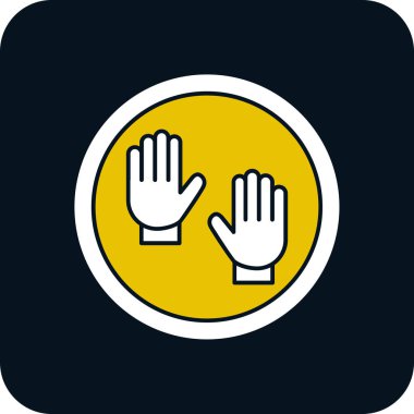 Eldivenler web simgesi vektör illüstrasyonu 