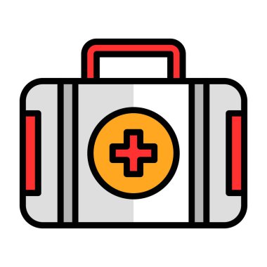 ilk yardım kiti vektör simgesi 