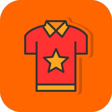 T-Shirt simgesi, basit vektör çizim 