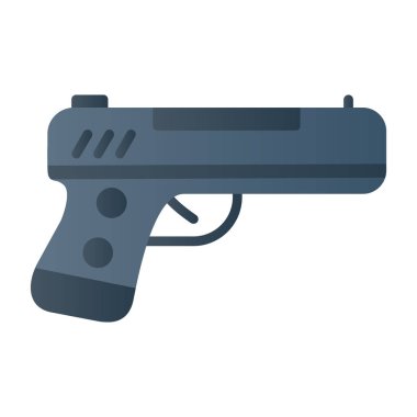 düz silah vektör düz renk simgesi