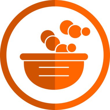 Sabun köpük ikonlu bir kase sıvı. 