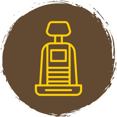 araba koltuğu simgesi, vektör illüstrasyonu basit tasarım