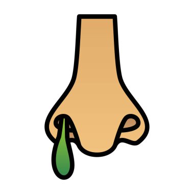 yeşil yaprağın renkli karikatürü